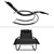 Schaukelliege mit Kopfkissen und Seitentasche Schwarz aus Polyester ML-Design