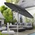 Sonnenschirm Shanghai mit Ständer Ø 270 cm Schwarz aus Aluminium und Polyester ML-Design