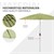 Parasol Shanghai Ø 270 cm Verde em Alumínio e Poliéster ML-Design