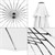 Sonnenschirm Shanghai mit Ständer Ø 270 cm Weiß aus Aluminium und Polyester ML-Design