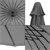 Sonnenschirm Shanghai mit Ständer Ø 270 cm Anthrazit aus Aluminium und Polyester ML-Design