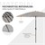 Sonnenschirm Shanghai Ø 325 cm Taupe aus Aluminium und Polyester ML-Design
