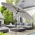 Sonnenschirm Shanghai mit Ständer Ø 325 cm Taupe aus Aluminium und Polyester ML-Design