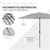 Parasol Shanghai Ø 325 cm gris clair en aluminium et polyester ML-Design