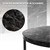 Set de 2 tables d'appoint Noir en métal et bois imitation marbre ML-Design
