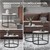 Sivupöytä 2 kpl musta/valkoinen metallista ja puusta marmorin näköisenä ML-Design