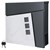 Caixa de correio com compartimento para jornais 37x36,5x11 cm antracite/branco com aspeto de mármore em aço Design ML