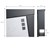Standbriefkasten mit Zeitungsfach 37x36,5x11 cm Anthrazit/Weiß-Marmoroptik aus Stahl ML-Design