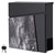 Brevkasse med avisrum 37x36,5x11 cm antracit/sort marmor-look stål ML design