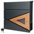 Briefkasten 37x36,5x11 cm Anthrazit/Holzoptik aus Stahl ML-Design