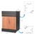 Skrzynka pocztowa na paczki ze stojakiem 44x35x58 cm antracyt/wood look stal ocynkowana ML-Design