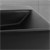 Waschbecken inkl. Ablaufgarnitur mit Überlauf 41,5x36,5x13 cm Schwarz aus Keramik ML-Design
