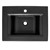 Lavabo avec vidage et trop-plein 61x46,5x15,5 cm noir en céramique ML-Design