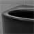 Waschbecken inkl. Ablaufgarnitur mit Überlauf 33,5x25,5x13 mm Schwarz matt aus Keramik ML-Design
