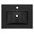 Waschbecken inkl. Ablaufgarnitur mit Überlauf 61,5x47x17,5 cm Schwarz matt aus Keramik ML-Design