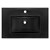 Waschbecken inkl. Ablaufgarnitur mit Überlauf 71x46,5x16,5 cm Schwarz matt aus Keramik ML-Design