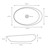 Waschbecken Ovalform 58,5x37,5x14,5 cm Schwarz aus Keramik ML-Design