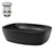 Waschbecken inkl. Ablaufgarnitur ohne Überlauf 50,5x38,5x14 cm Schwarz aus Keramik ML-Design