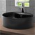 Waschbecken Rundform mit Überlauf Ø 46x15,5 cm Schwarz matt aus Keramik ML-Design