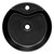 Waschbecken Ovalform Ø 46x15,5 cm Schwarz matt aus Keramik ML-Design