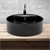 Waschbecken Ovalform Ø 46x15,5 cm Schwarz matt aus Keramik ML-Design