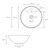 Waschbecken inkl. Ablaufgarnitur mit Überlauf Ø 45,5x18,5 cm Schwarz matt aus Keramik ML-Design