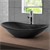 Waschbecken Ovalform 63x36x15,5 cm Schwarz matt aus Keramik ML-Design