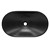 Washbasin incl. drain set without overflow 63x36x15,5 cm black ceramic ML design