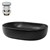 Washbasin incl. drain set without overflow 60x42,5x14,5 cm Black ceramic ML design