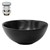 Washbasin incl. drain set without overflow Ø 28x15 cm black ceramic ML design