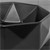 Waschbecken Diamantform ohne Überlauf Ø 42x13,5 cm Schwarz aus Keramik ML-Design