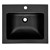 Waschbecken inkl. Ablaufgarnitur mit Überlauf 52,5x45x21 cm Schwarz matt aus Keramik ML-Design