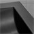 Waschbecken Rechteckigform mit Überlauf 52,5x45x21 cm Schwarz matt aus Keramik ML-Design