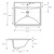 Waschbecken inkl. Ablaufgarnitur mit Überlauf 51x41,5x15,5 cm Schwarz matt aus Keramik ML-Design