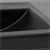 Waschbecken Rechteckigform mit Überlauf 53,5x46x16,5 cm Schwarz matt aus Keramik ML-Design