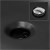 Waschbecken Ovalform mit Überlauf 49x40,5x19,5 cm Schwarz matt aus Keramik ML-Design