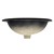 Lavatório de forma oval 57x48,5x19,5 cm cerâmica preta mate design ML