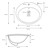 Waschbecken inkl. Ablaufgarnitur mit Überlauf 57x48,5x19,5 cm Schwarz matt aus Keramik ML-Design