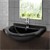 Waschbecken Ovalform 67,5x51,5x21,5 cm Schwarz matt aus Keramik ML-Design