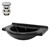 Waschbecken inkl. Ablaufgarnitur mit Überlauf 77x50,5x22,5 cm Schwarz matt aus Keramik ML-Design