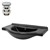 Waschbecken inkl. Ablaufgarnitur mit Überlauf 87x50,5x22,5 cm Schwarz matt aus Keramik ML-Design