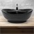 Waschbecken Oval 59x39,5x20,5 cm Schwarz matt aus Keramik ML-Design