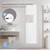 Badheizkörper 1600x452 mm Weiß mit Wand Anschlussgarnitur inkl. 1x Handuchhalter ML-Design