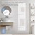 Badheizkörper 1600x452 mm Weiß mit Wand Anschlussgarnitur inkl. 4x Handuchhalter ML-Design
