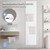 Radiador de casa de banho 1800x452 mm branco com conjunto de ligação universal incl. 2x suporte de lavatório ML design