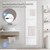 Badheizkörper 1800x452 mm Weiß mit Wand Anschlussgarnitur inkl. 4x Handuchhalter ML-Design