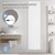 Radiador de casa de banho 1800x452 mm branco com conjunto de ligação à parede ML design