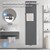 Radiador de casa de banho 1800x452 mm antracite com conjunto de ligação universal incl. 1x suporte de lavatório ML design