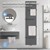 Radiateur de salle de bain 1800x452 mm anthracite avec garniture de raccordement mural, y compris 4x supports de serviette ML-Design