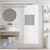 Radiateur de salle de bains 1600x604 mm blanc avec raccord central, y compris 1x support de serviette ML-Design